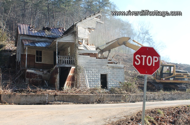 Granny Bott's House being torn down
